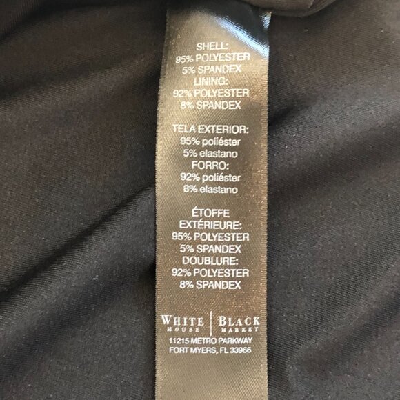 White House Black Market Key Hole Sleeveless Women's Blouse Tank Top Blue Black - Picture 10 of 11